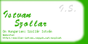 istvan szollar business card