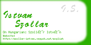 istvan szollar business card